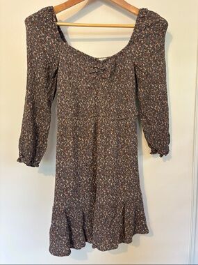 Be Cool Ditsy Floral Smocked Milkmaid Mini Dress Size Medium Babydoll Y2K Retro